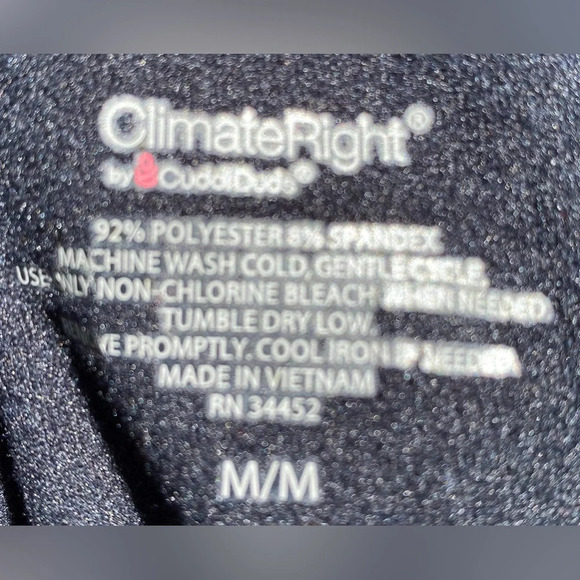 CLIMATERIGHT by CUDDL DUDS leggings high rise back phone pocket black NEW size M - Picture 8 of 13